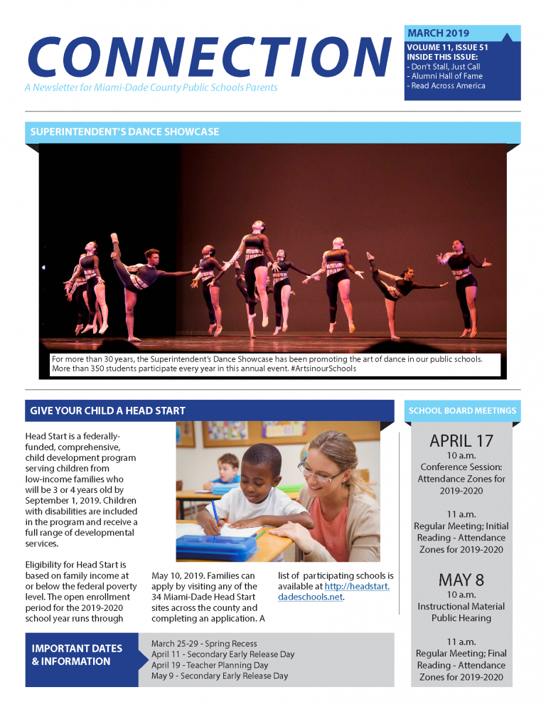 March 2019 Connection Parent Newsletter English