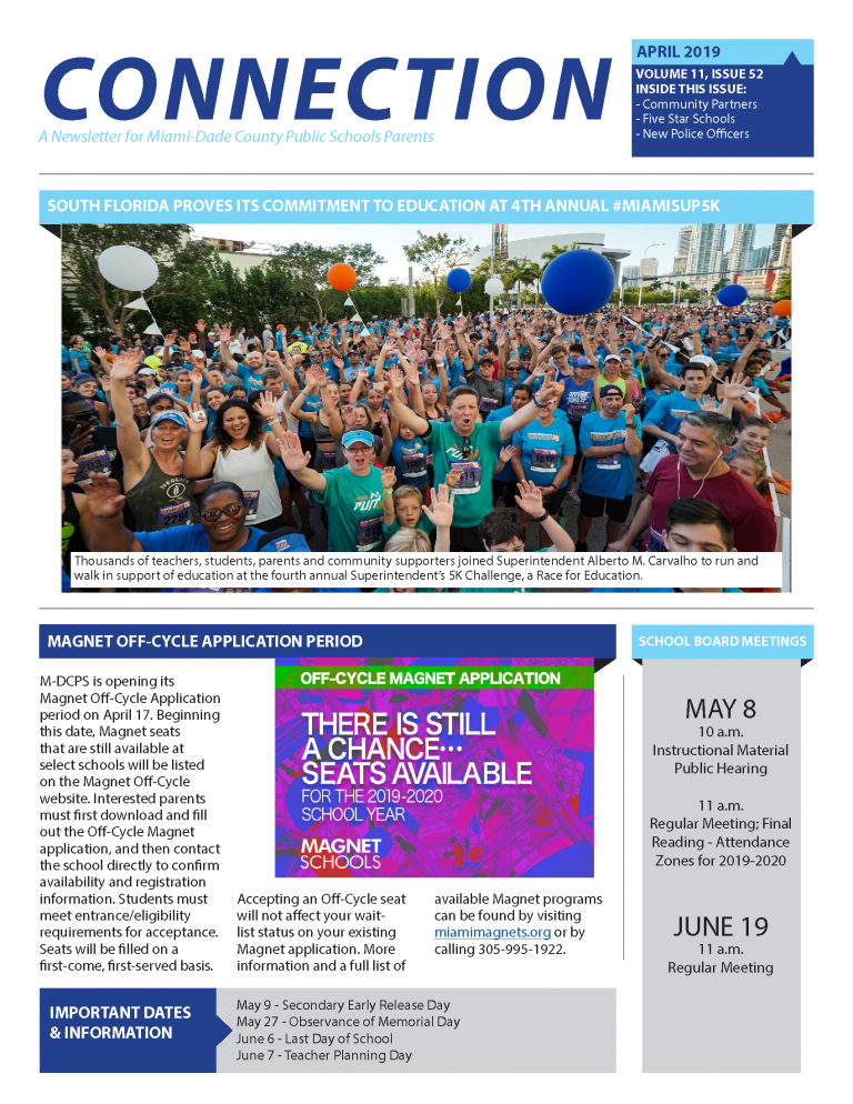 April 2019 Connection Parent Newsletter
