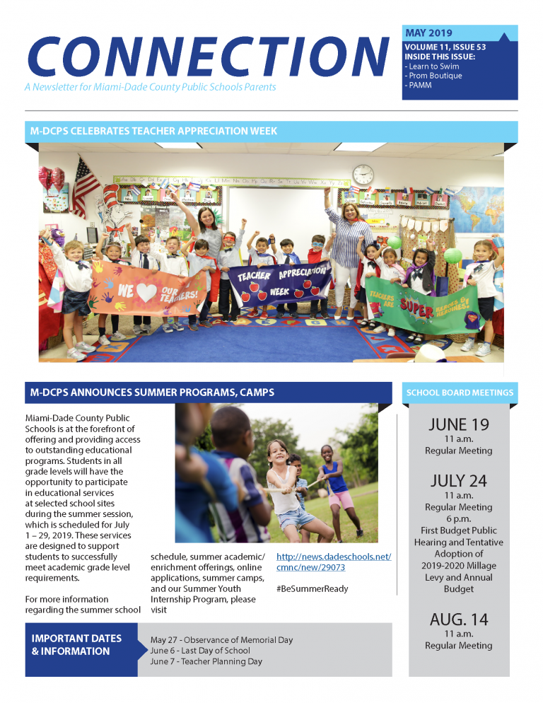 May 2019 Connection Parent Newsletter